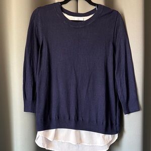 Susina Dark Blue Knit Sweater